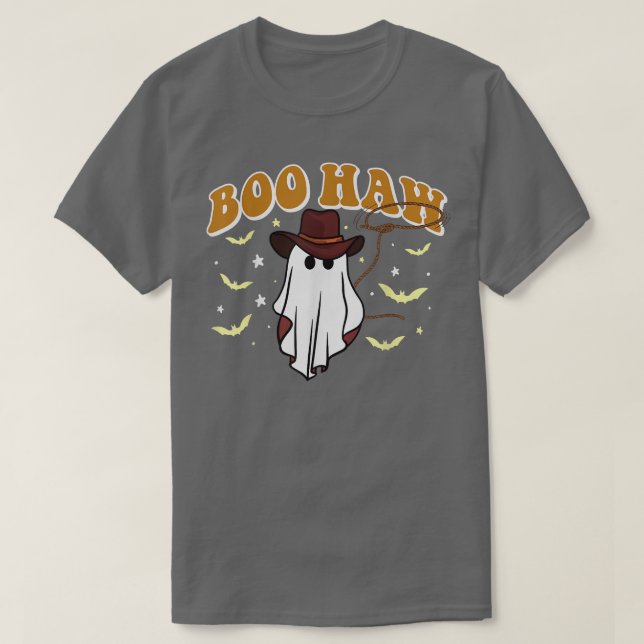 Camiseta Boo Haw Retro Boo Halloween (Frente do Design)