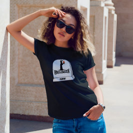 Camiseta Boo Horror Halloween Mulheres Negras