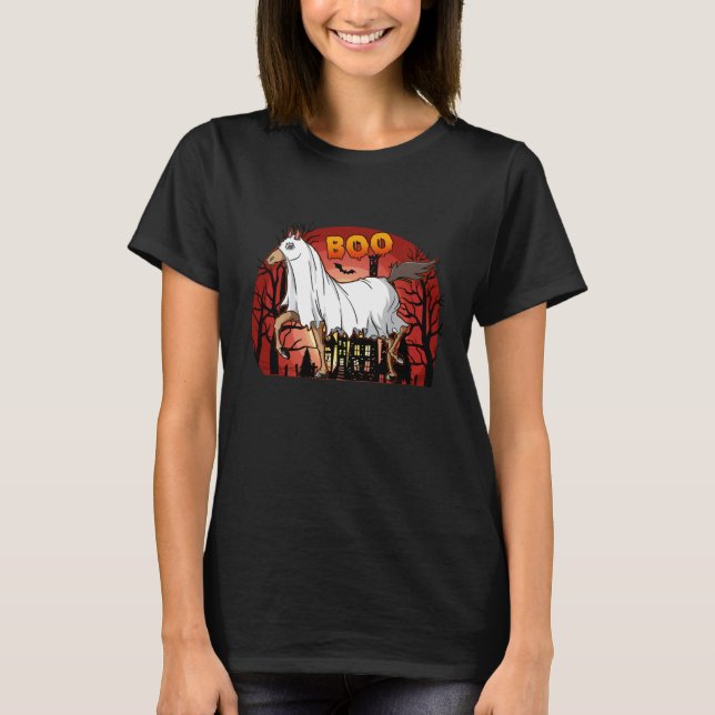 Camiseta Boo Horse  Boo Ghost Horse Costume For Halloween (Frente)