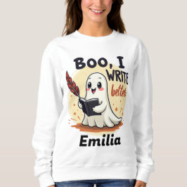 Camiseta Boo I Escreve Melhor Nome Personalizado Halloween