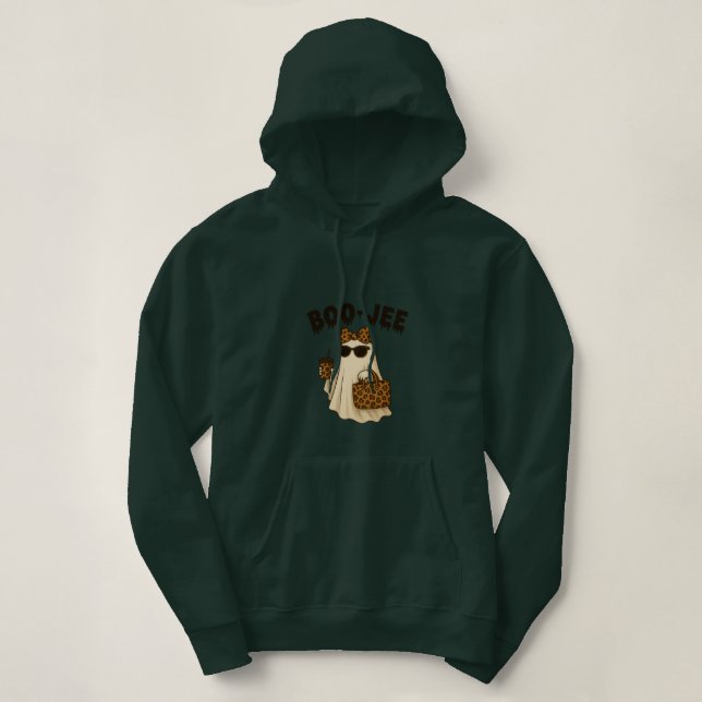 Camiseta BOO-JEE Capuz Fantasma Estampa Leopardo  (Frente do Design)