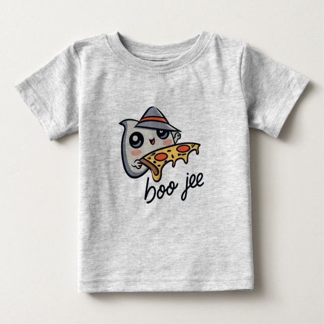 Camiseta Boo Jee comendo pizza (Frente)