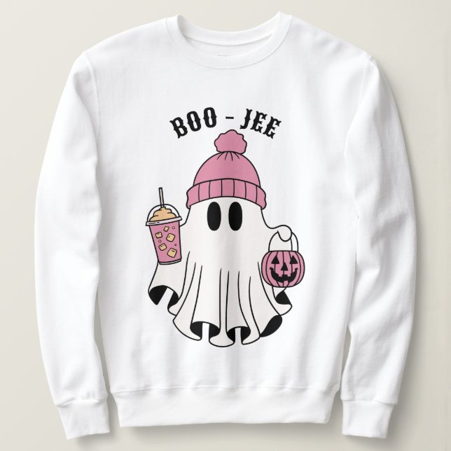 Camiseta Boo-jee Cute Ghost Halloween (Frente do Design)