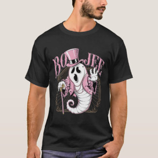 Camiseta Boo Jee Halloween Boujee Boo Jee Ghost Rosa T-Shir