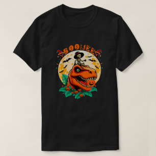 Camiseta Boo-Jee Halloween: T-Rex e Skeleton Fun Design!
