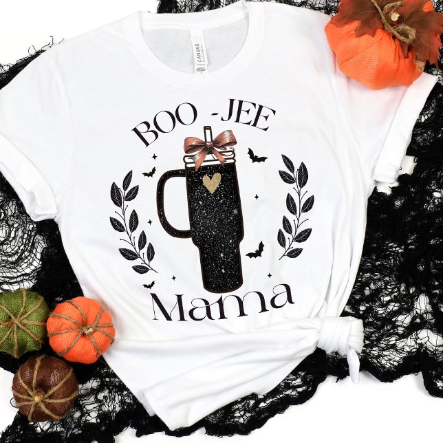 Camiseta Boo Jee Mama Bats Arco Halloween Engraçado (Criador carregado)