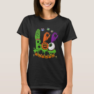 Camiseta Boo Mãos Símbolo Americano Orgulho Asl Hallowe