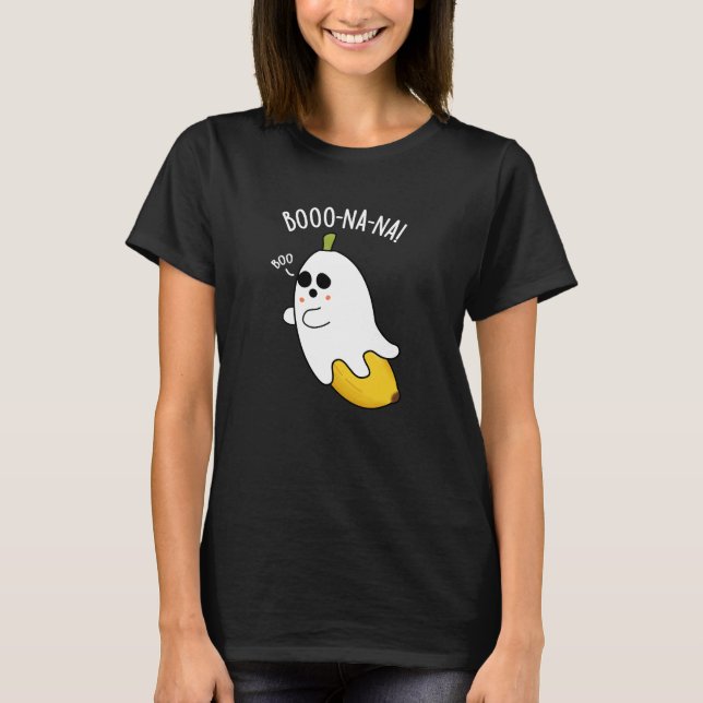 Camiseta Boo-nana Funny Ghost Banana Pun Dark BG (Frente)