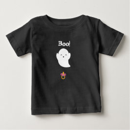Camiseta Boo! Os pop de bebês saem pacificadores para dizer