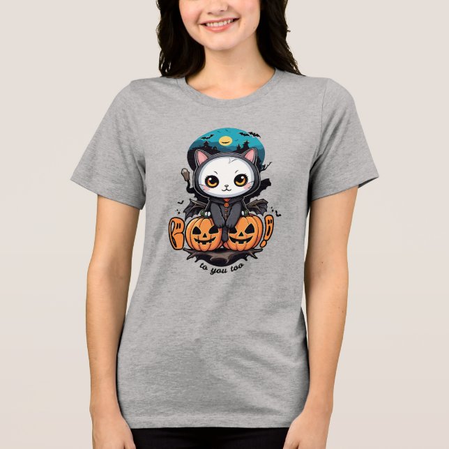 Camiseta Boo para você também | Gatos de Gato Bonito e Pump (Frente)