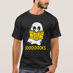 Camiseta Boo Professor Livros de Halloween Lendo Livros Fan