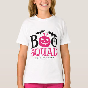 Camiseta Boo-Quente Rosa Esquadrão Spooktering Apontando Di