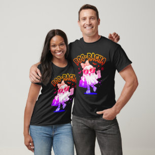Camiseta Boo-Racha Cute Ghost Drink Fiesta Halloween Engraç