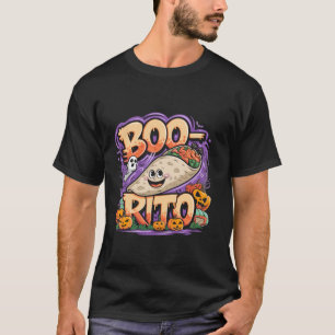 Camiseta Boo Rito Halloween Burrito Cute Ghost Pumpkin Funn