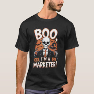 Camiseta Boo, sou um publicitário do Halloween Engraçado