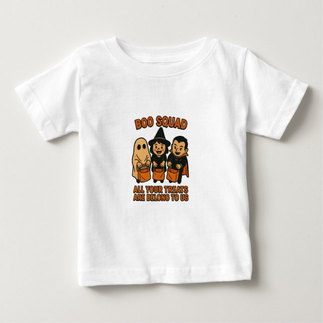Camiseta Boo Squad – Todos os Seus Doces Pertencem a Nós (Frente)