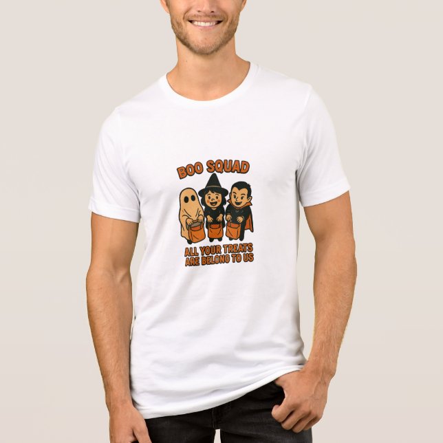 Camiseta Boo Squad – Todos os Seus Doces Pertencem a Nós (Frente)