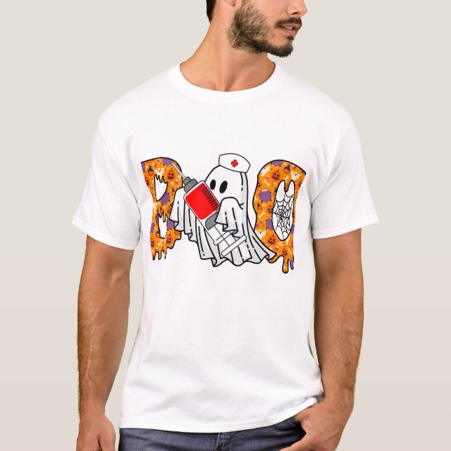 Camiseta Boo-tidamente Spooky | Dia das Bruxas (Frente)