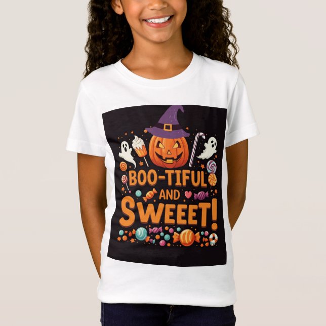 Camiseta Boo Tiful Family Matching Halloween Girls (Frente)
