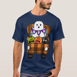 Camiseta Boo Truck Pumpkin Halloween Fantasma Leopardo
