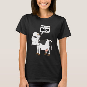 Camiseta Boo Vaca Fantasma Vaca Moo Quero Dizer Boo Hallowe