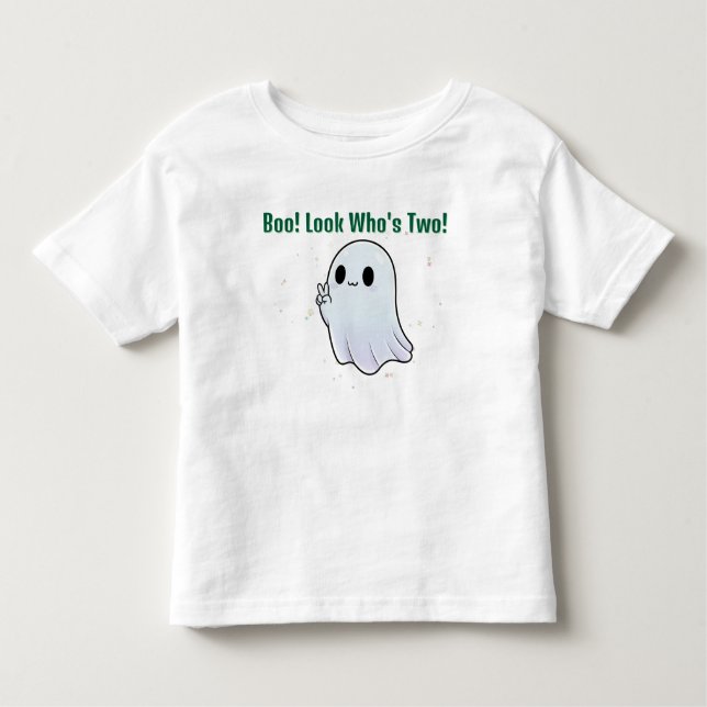 Camiseta Boo, Who's Two, Ghost & Stardust Birthday (Frente)