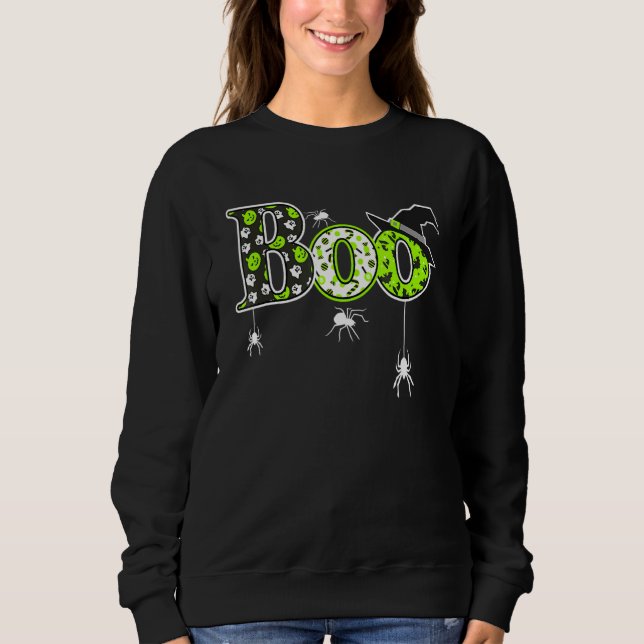 Camiseta Boo With Spiders And Witch Hat Halloween (Frente)