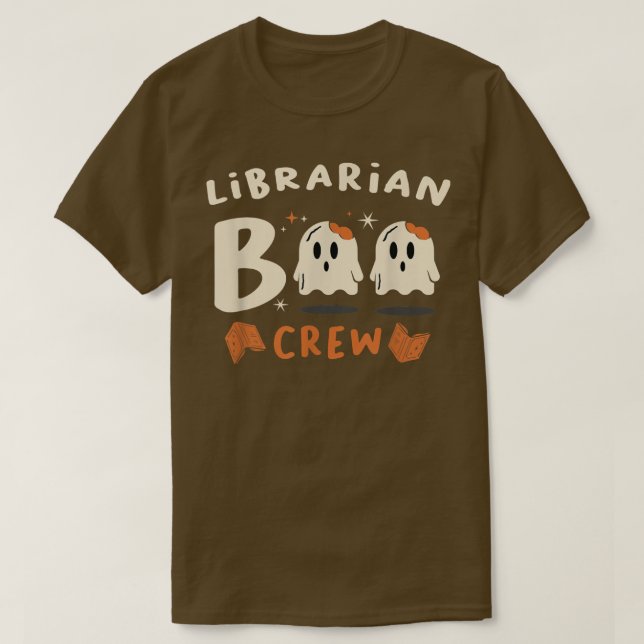 Camiseta Boo-worm da Bibliotecária Boys Girls Halloween C (Frente do Design)