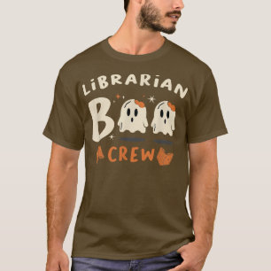 Camiseta Boo-worm da Bibliotecária Boys Girls Halloween C