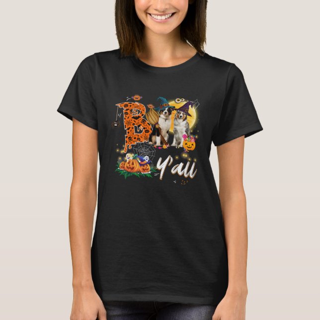 Camiseta Boo Y All Cachorro Australiano Bonito Adora Lua (Frente)