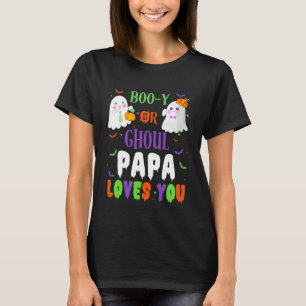 Camiseta Boo-y Ou Ghoul Papai Ama Você Boo Bebê De Hallowee