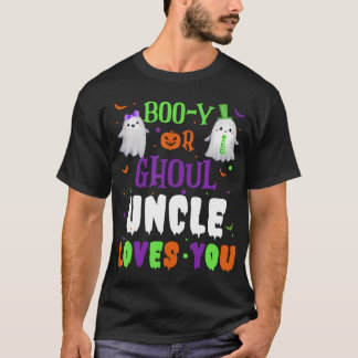 Camiseta Boo-Y Ou Tio Ghoul Te Ama No Dia das Bruxas.
