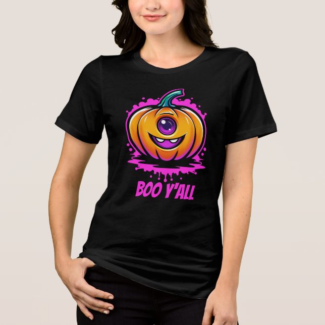 Camiseta Boo Y'All, design assustadoramente adorável de Hal (Frente)