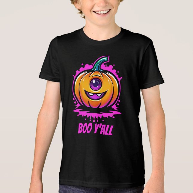 Camiseta Boo Y'All, design assustadoramente adorável de Hal (Frente)