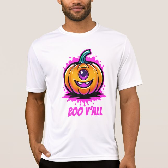 Camiseta Boo Y'All, design assustadoramente adorável de Hal (Frente)