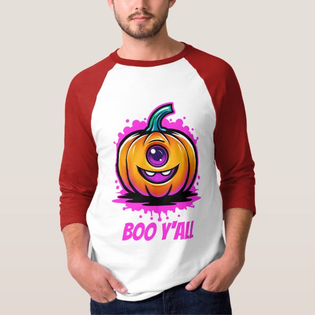 Camiseta Boo Y'All, design de Halloween adorável (Frente)