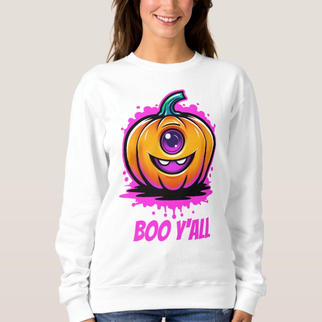 Camiseta Boo Y'All, design de Halloween adorável (Frente)