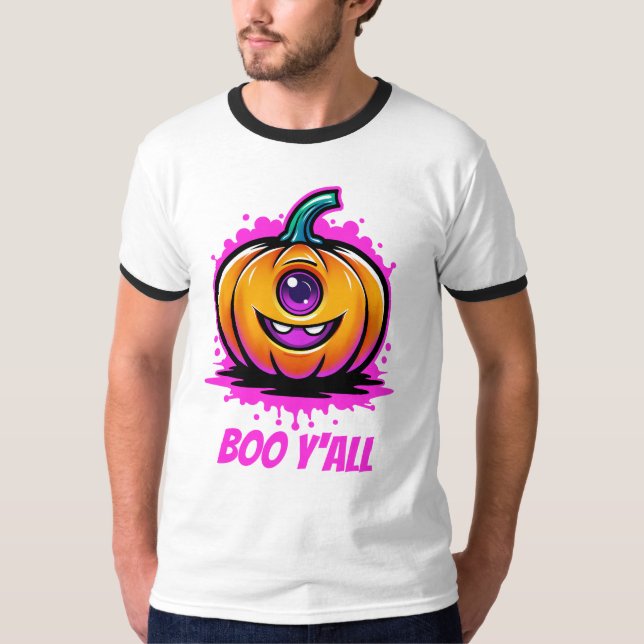 Camiseta Boo Y'All, design de Halloween adorável (Frente)