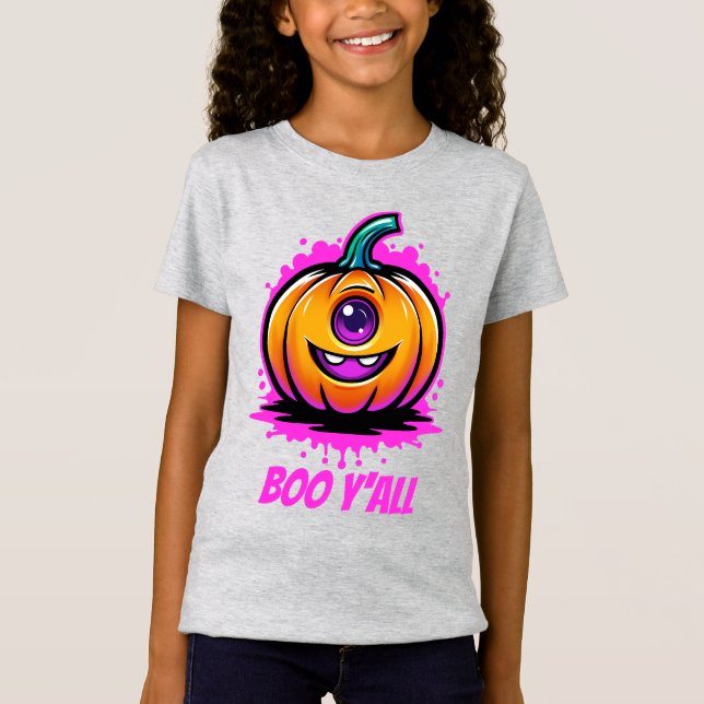 Camiseta Boo Y'All, design de Halloween adorável (Frente)