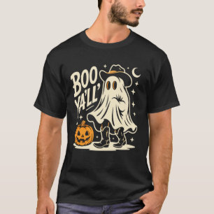Camiseta Boo Y'all Vaqueira Fantasma Engraçada Dia das Brux