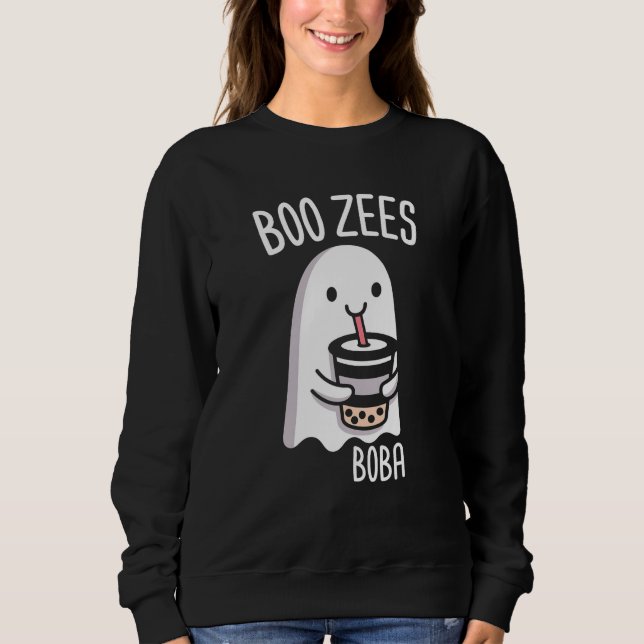 Camiseta Boo Zees Boba Ghost – Cute Spooky Bubble Tea Fan (Frente)