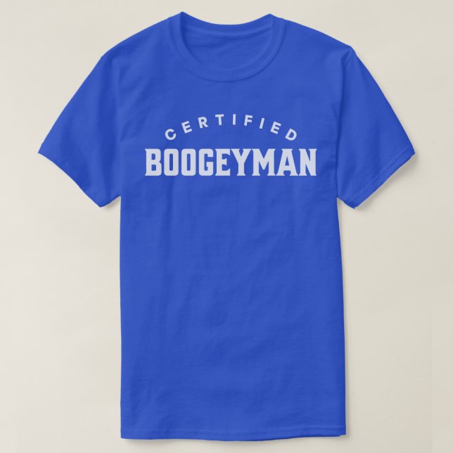 Camiseta Boogeyman certificado (Frente do Design)
