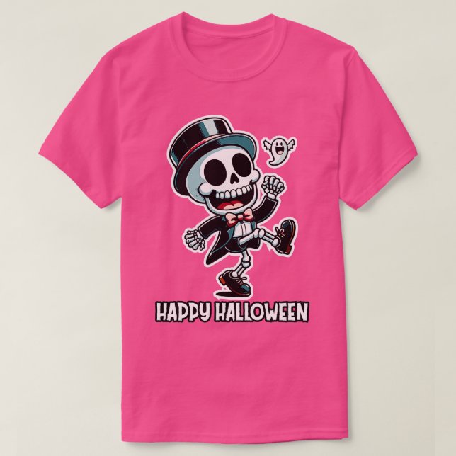 Camiseta Boogie Bones A Halloween Skeleton Jamboree (Frente do Design)