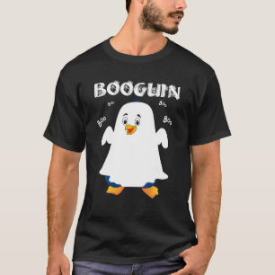 Camiseta Booguin Halloween Penguin In Ghost Costume Engraça