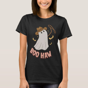 Camiseta Boohaw Ghost Halloween Cowboy Cowboy Costume Retr