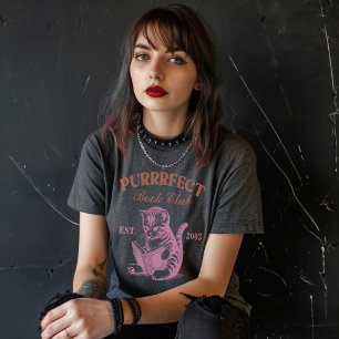 Camiseta Book Club Cat Purrfect