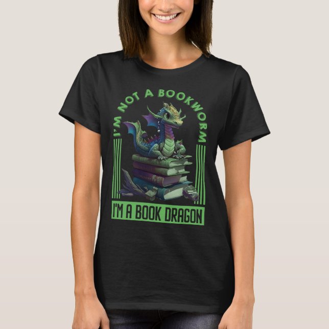 Camiseta Book Dragon book  Dragon fans Book love Dragon (Frente)