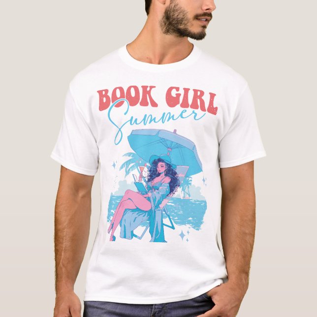 Camiseta Book Girlie Summer Retro Beach Coctail Chill (Frente)