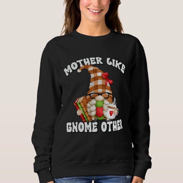 Camiseta Book  Gnome Mom Saying For Tea  Grandma Librarian (Frente)