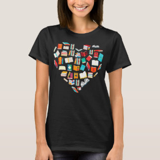 Camiseta Book Heart Library for Reader Nerds